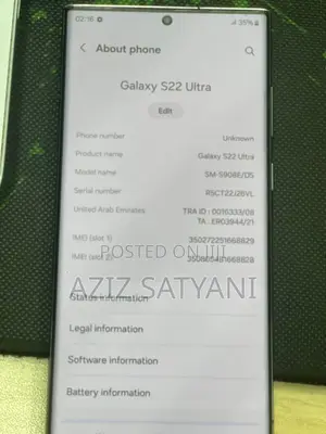 Samsung Galaxy S22 Ultra 256 GB Black