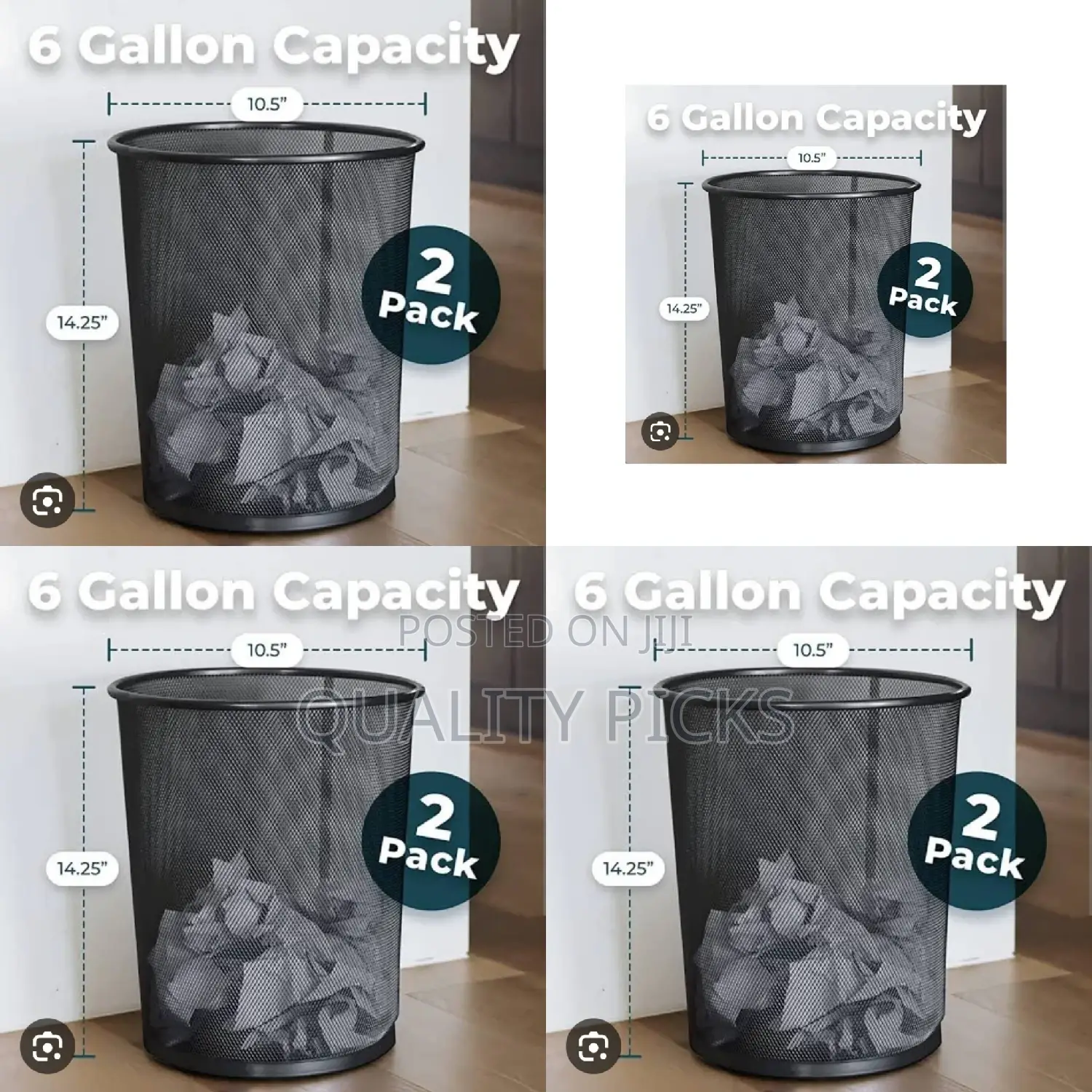 Stainless Office Trash Can