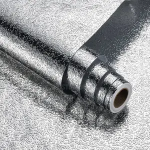 Aluminium Self Adhesive Silver Wallpaper