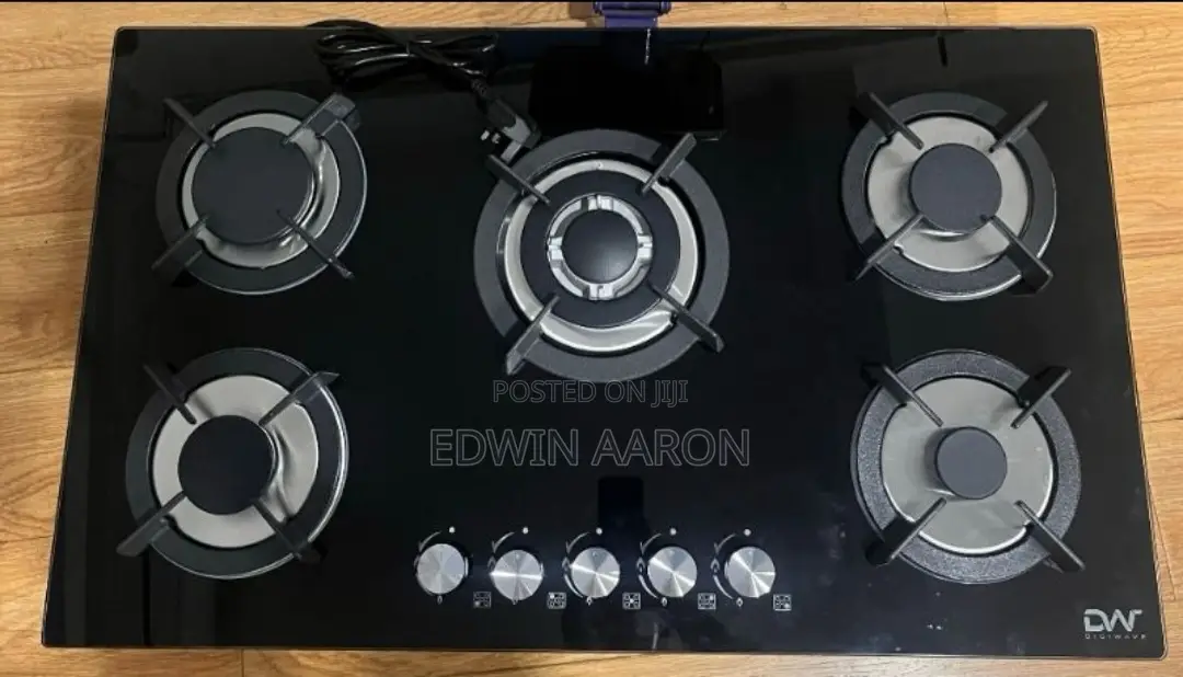 DW Glass 5 Burner Gas Cooker Stove