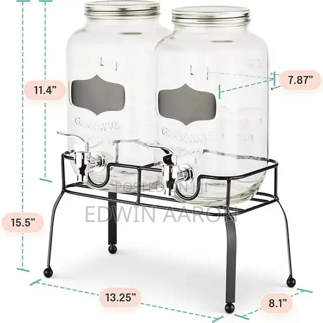 2 in 1 Glass Juice Dispensers 6L