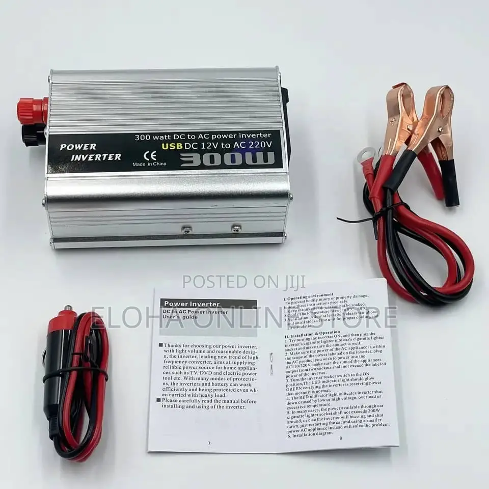 Portable 300wcar Inverterdc 12V to AC 220V With USB Display