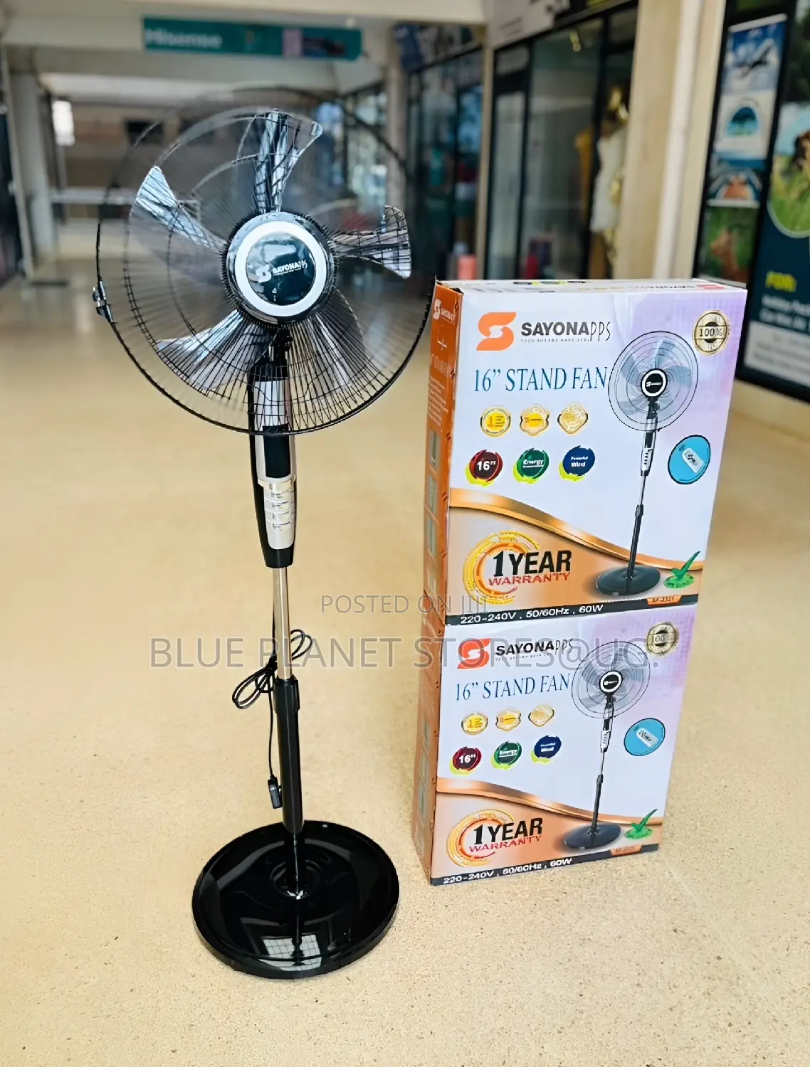 SAYONA "16inch" Stand Fans With a Remote \\ 60w \\ SF-2321.