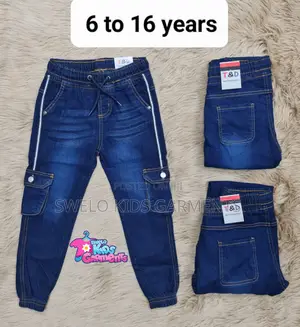 Boy's Denim Cargo Pants