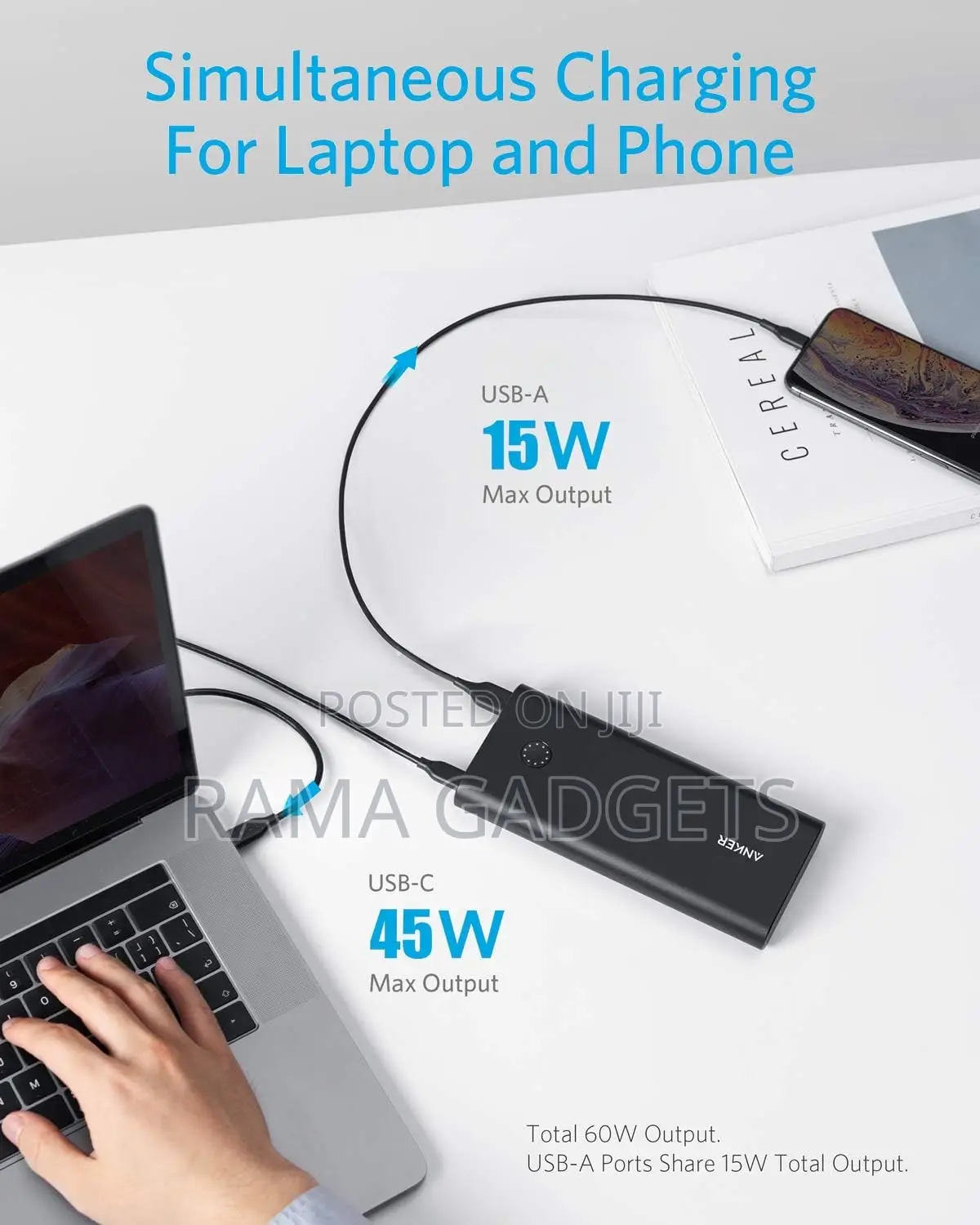 45W USB-C Port: Charges Laptops at Lightning Speed,