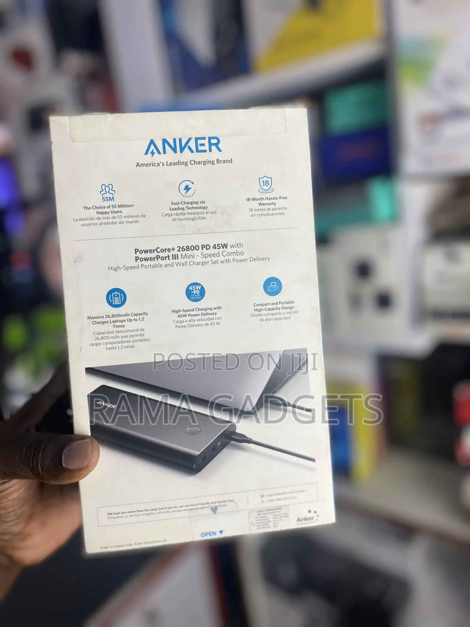 45W USB-C Port: Charges Laptops at Lightning Speed,