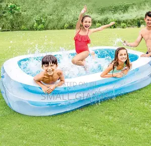 Intex Swim Center Inflatable Family Swimming Pool,White/Blue