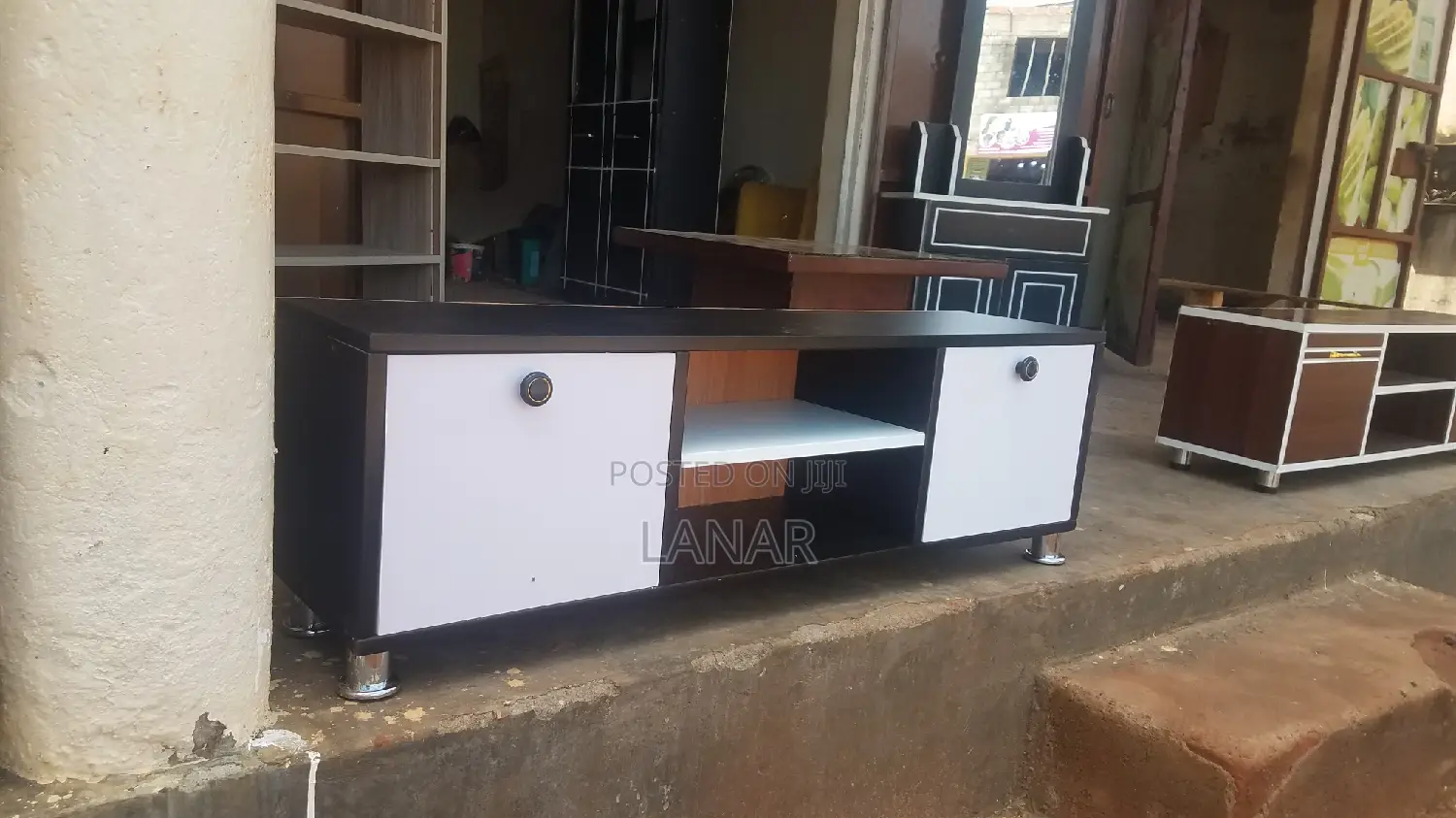 Black and White Tv Stand