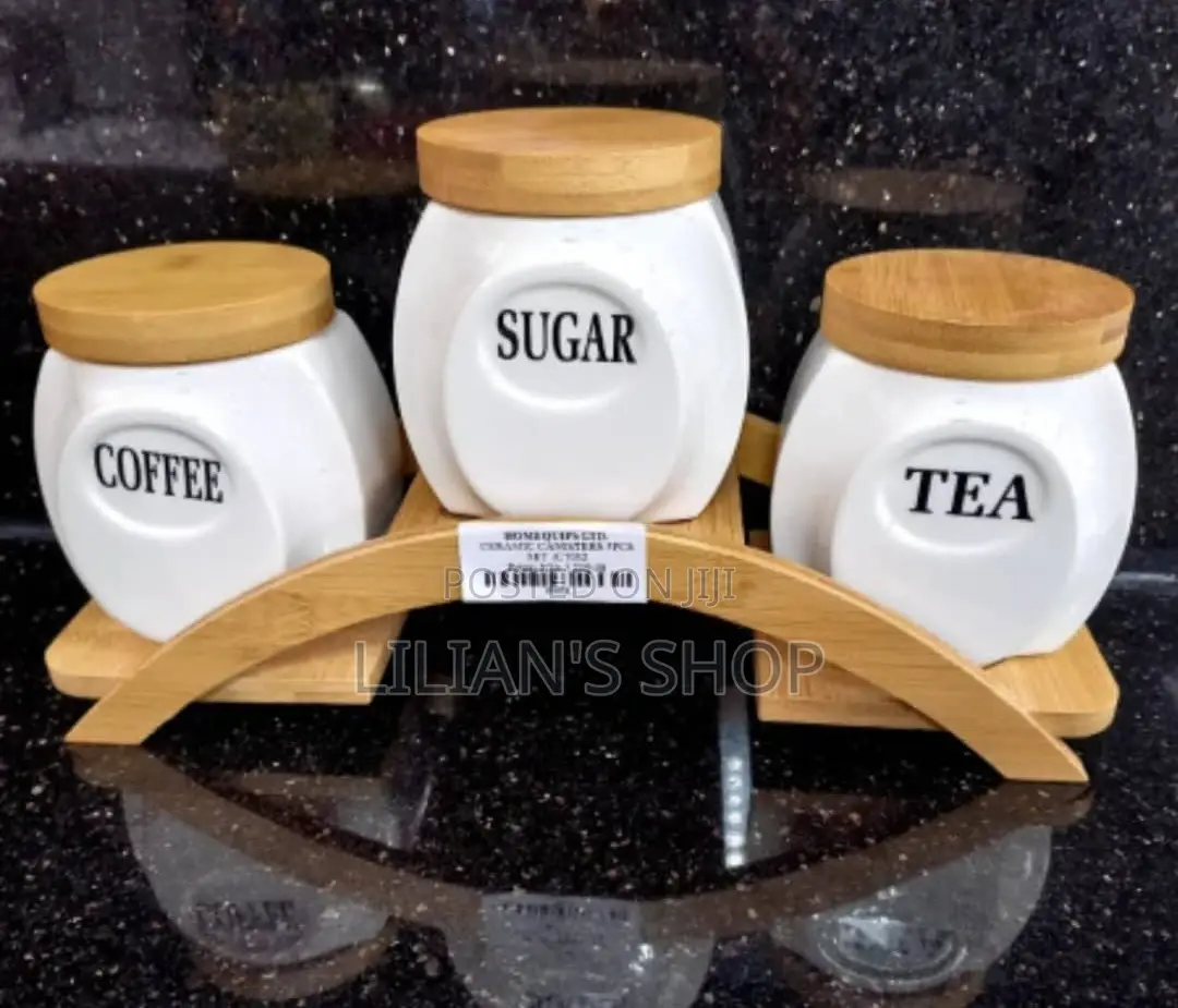 3pcs Ceramic Tea Coffee Sugar Despenser