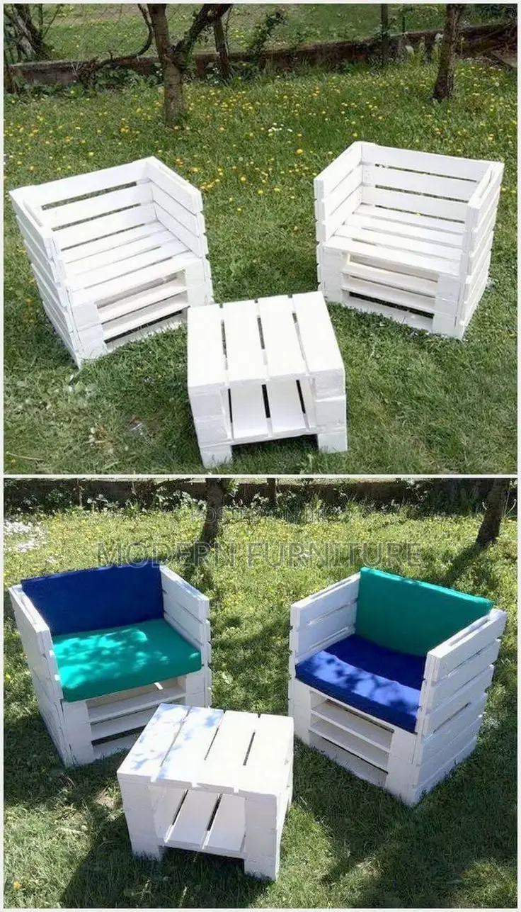 Garden Pallet Sofa Set of 2 Seaters