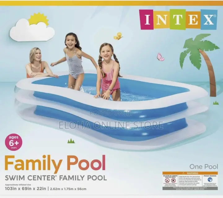 Intex Swim Center Family Inflatable Pool 262x175x56cm