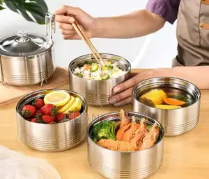 4 Layer Large Stainless Steel Lunch Box.