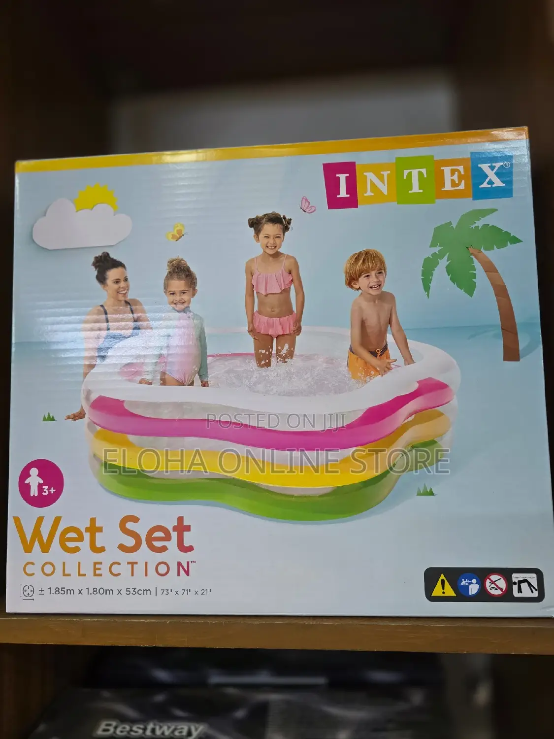 Intex Swim Pool 73-by-71-by-21-Inch Summer Colors Pool