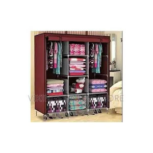 Meng 3 Column Steel Frame Cloth Wardrobe
