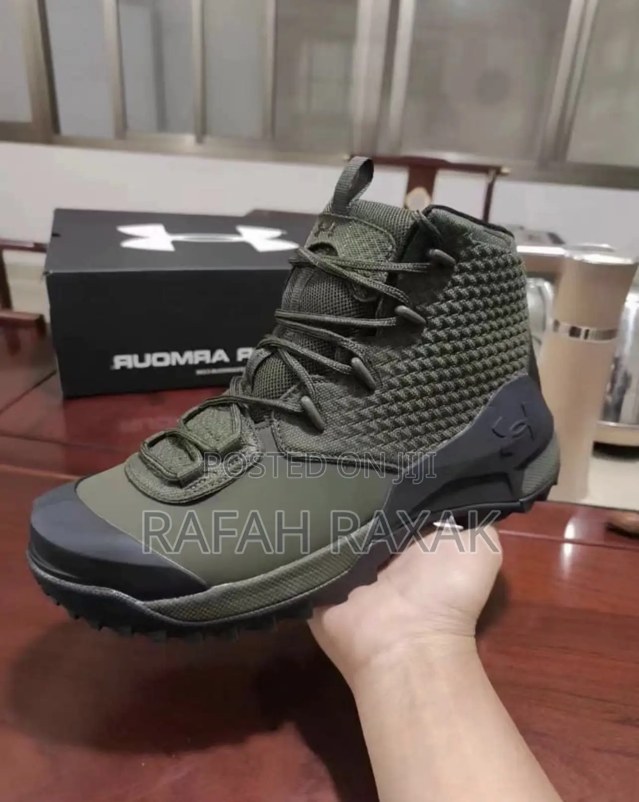 Original Men’S Army Green Under Armour High Top Sneakers