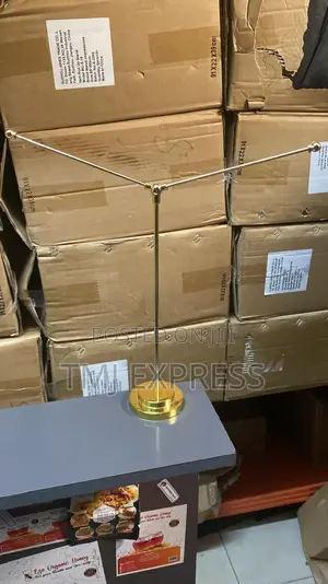 Gold and Silver Office Flag Stands