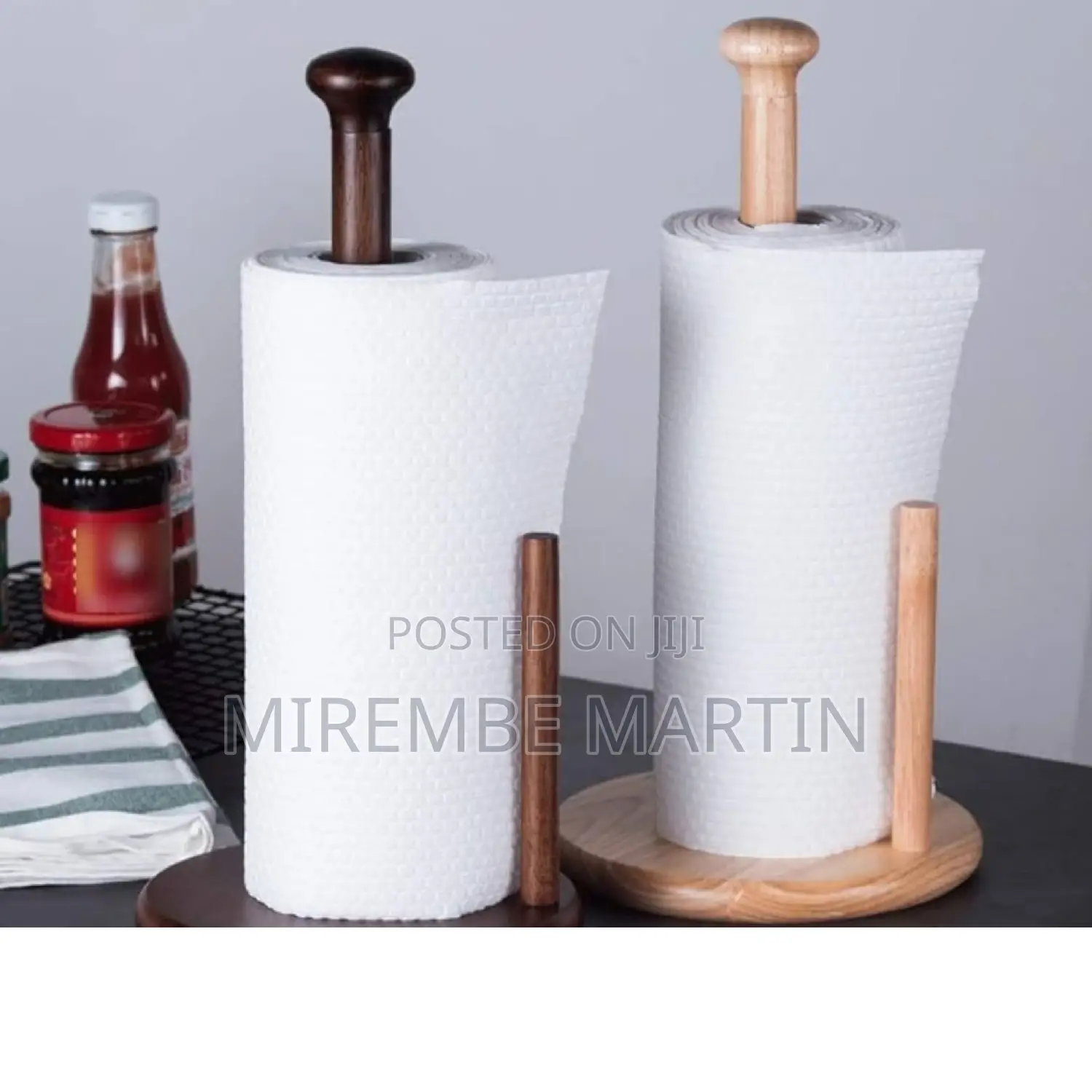 Wooden Tissue Holder.