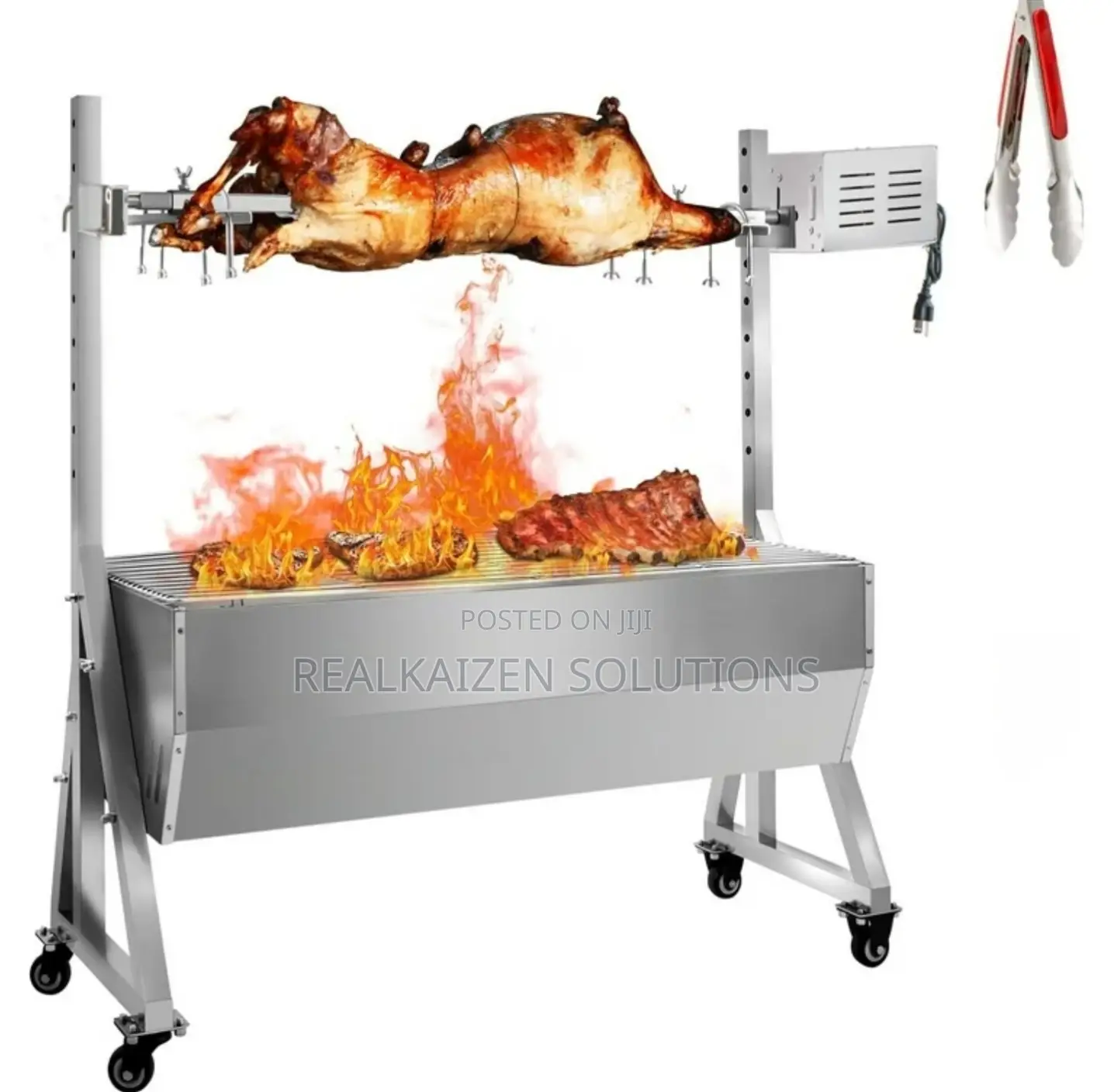 Heavy Duty Outdoor Stainless Steel BBQ Rotisserie Grill 60kg