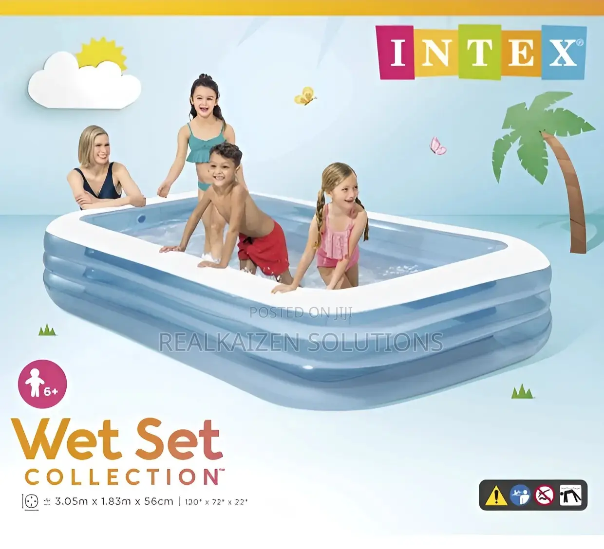 INTEX Wet Set Collection Inflatable Swimming Pool 3.05x1.83m