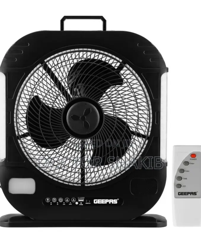 New Geepas 12inchs Rechargeable Fan With Remote Control