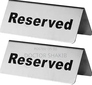 2pcs Stainless Steel Reserved Table Sign