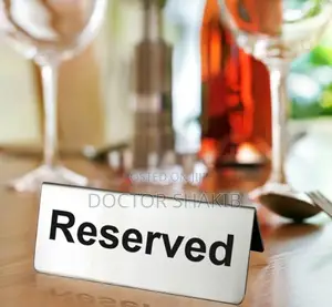 2pcs Stainless Steel Reserved Table Sign