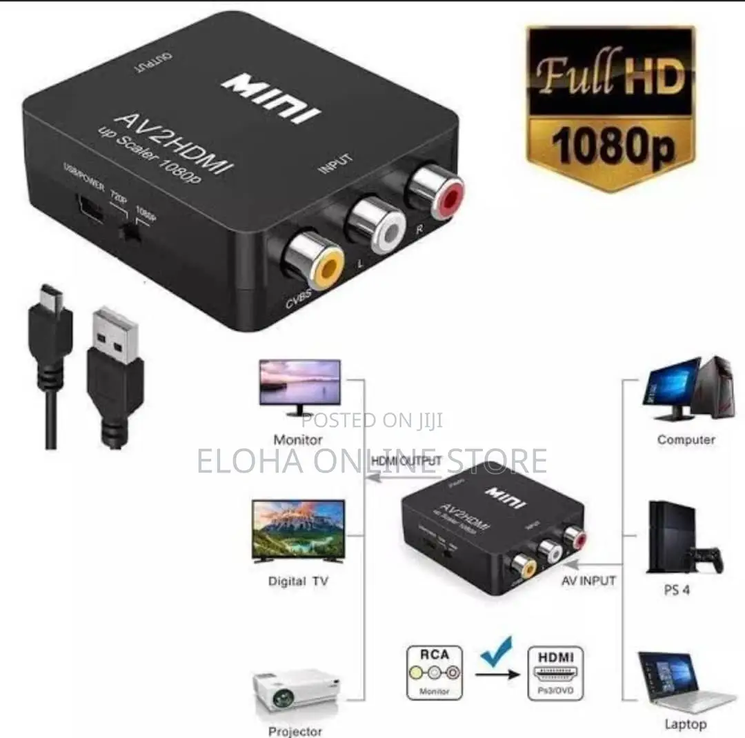 Av/Rca to HDMI Converter