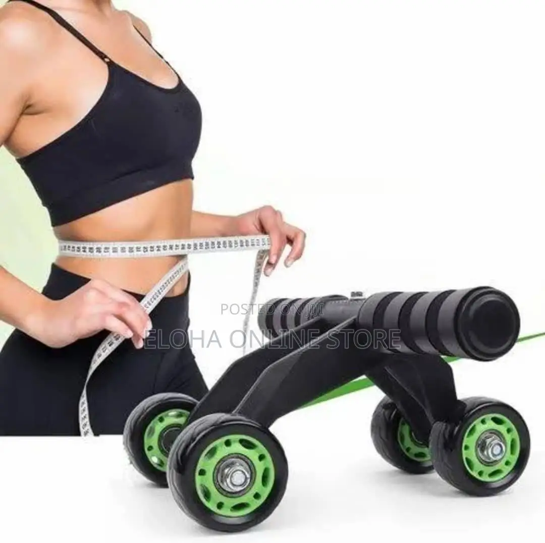 Abs Workout Roller 4- Wheel Exercise Equipment F