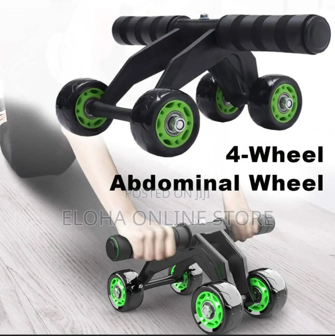 Abs Workout Roller 4- Wheel Exercise Equipment F