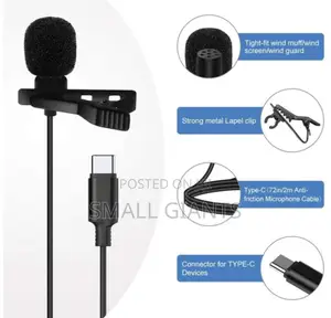 New Wired Hands Free Mini Lavalier Microphone Type-C