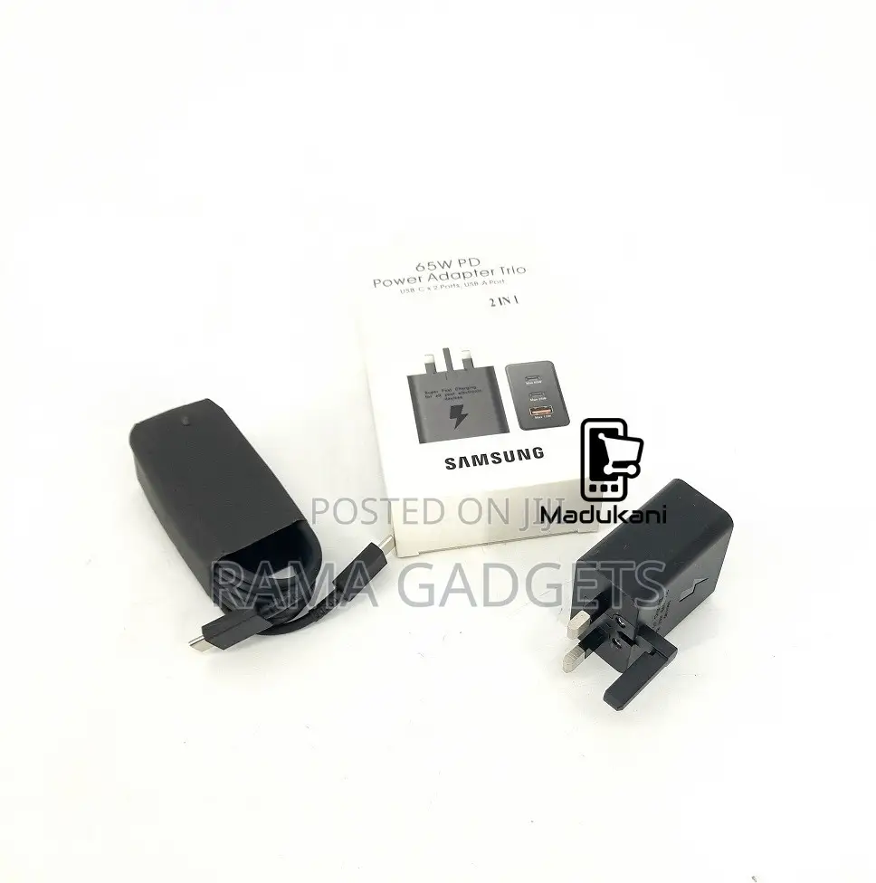 Samsung 3-Port Super Fast Charging Charger, 1x Usb-C 65w,