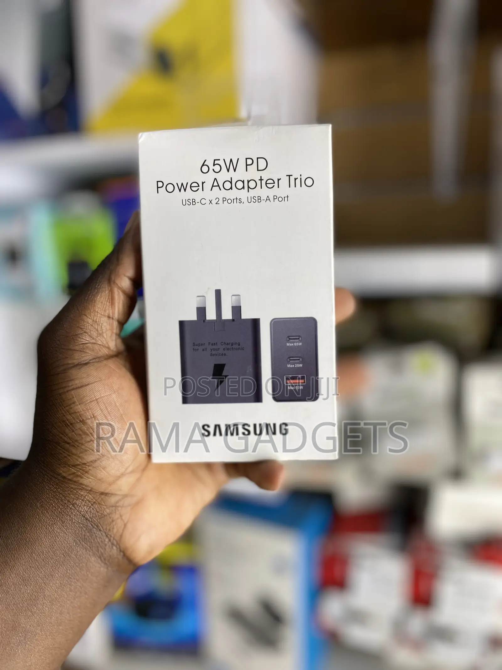 Samsung 3-Port Super Fast Charging Charger, 1x Usb-C 65w,