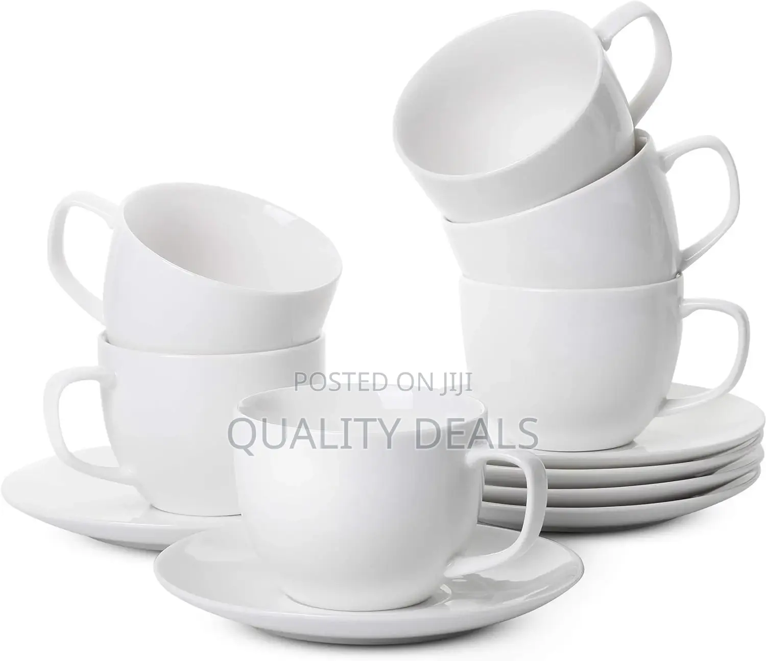 12 Coffee Cups and Saucers Set