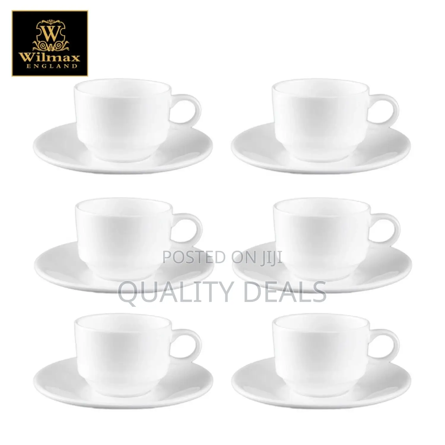 12 Coffee Cups and Saucers Set