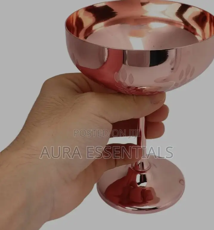 Metal Champagne ,Wine Goblet for Bar Cup Copper Plating