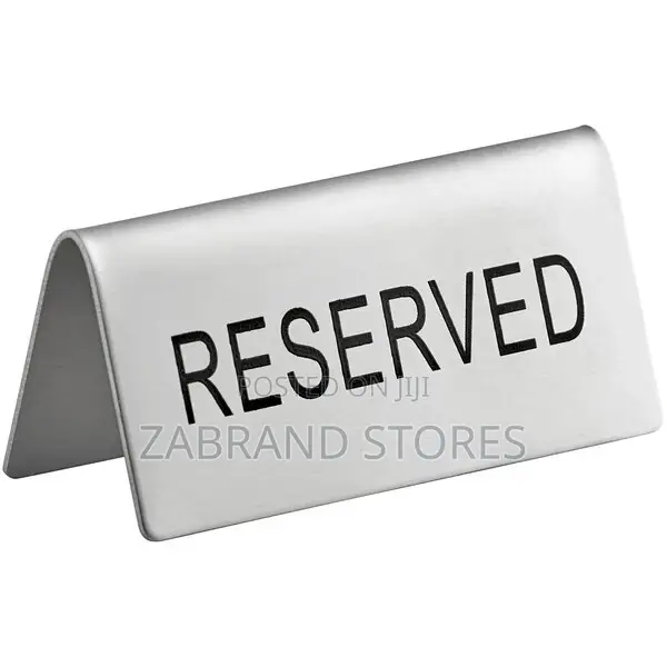 Stainless Steel Able Reserved Sign