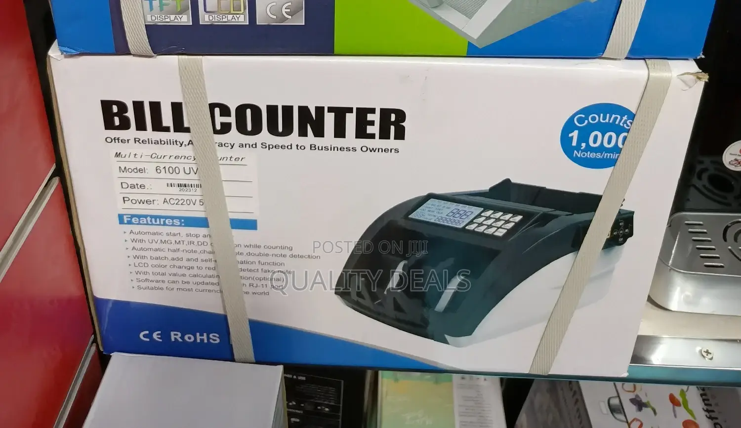 High Speed 1000/Min Money Detecting Bill Counter