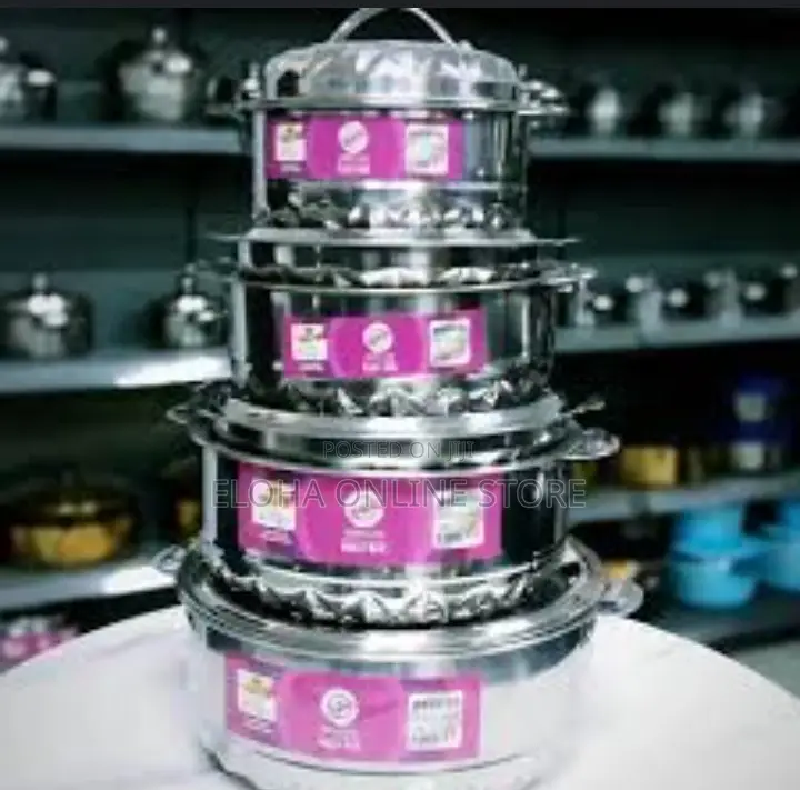 4 Pieces Set of Stainless Steel Serving Dishes