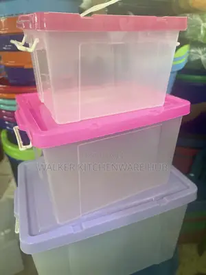 3pc Set of Plastic Storage Containers ,10kg,25kg 40kg