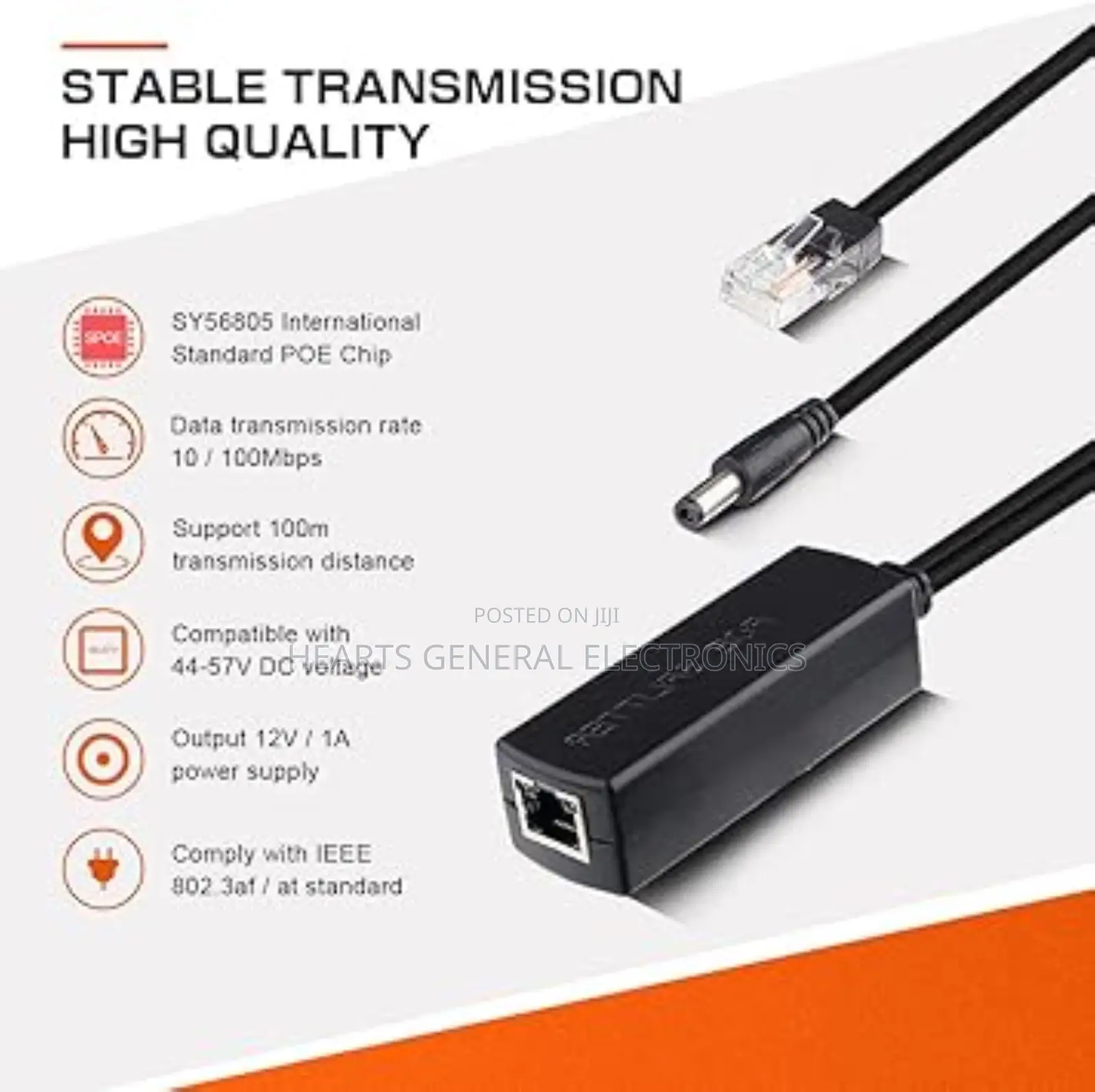 Poe Splitter (Receives 48v And Splits 12v )