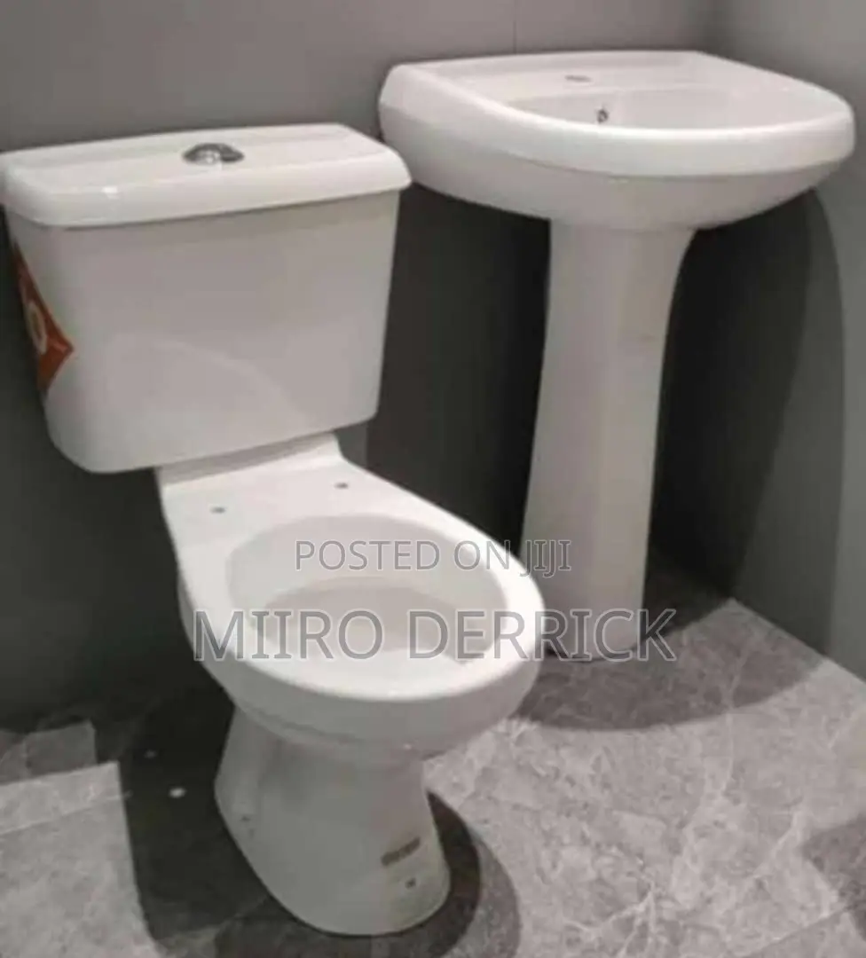 Press Toilets and Hand Washing Basin Complete Set