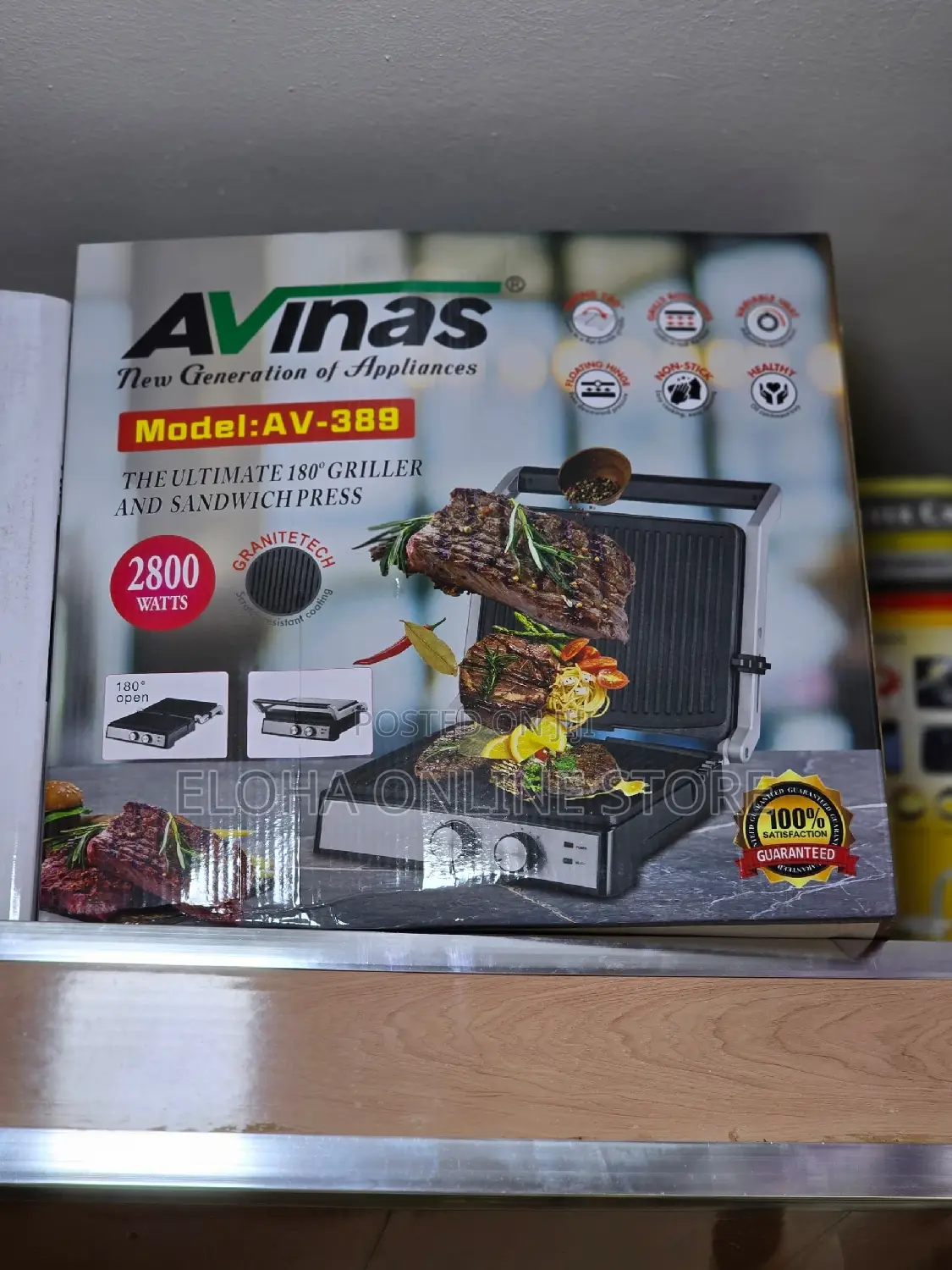 Avinas AV-389 Griller and Sandwich Press