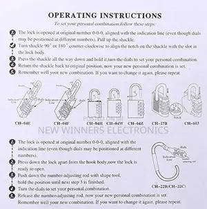Resetteble Combination Padlock