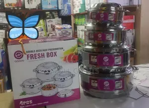 4pcs Double Deck Heat Preservation Containers