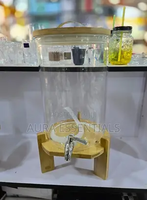 NEW Convenient Glass Beverage Dispenser With Tap
