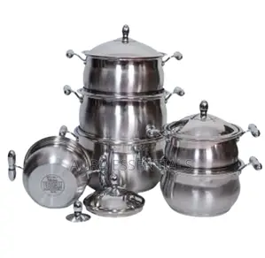 6 Pieces Cooking and Serving Stainless Steel Dishes