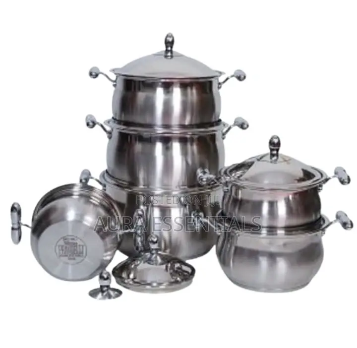6 Pieces Cooking and Serving Stainless Steel Dishes
