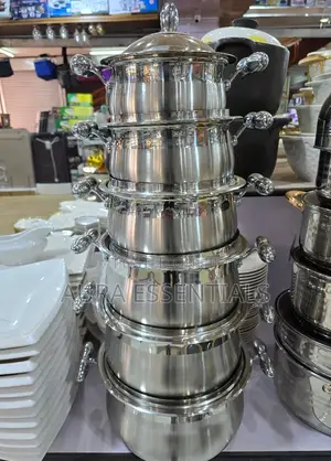 6 Pieces Cooking and Serving Stainless Steel Dishes