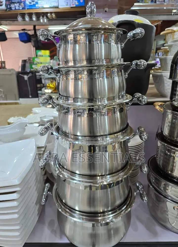6 Pieces Cooking and Serving Stainless Steel Dishes