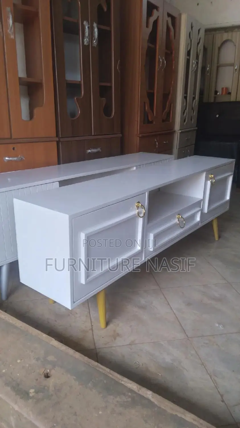 Tv Stands White and Gold Available in the Stock